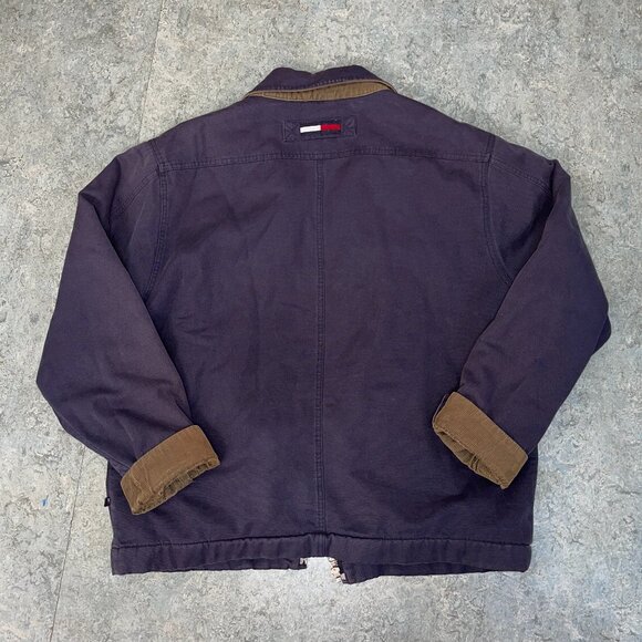 Tommy Hilfiger Men's Jacket | Size L | Navy Blue With Army Green Lining - Picture 3 of 4